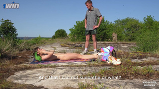 Blowjob as a bribe - the nudist had to serve the guard of the fort _ NIGONIKA _ BEST PORN.mp4