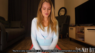 My fitness instructor started jerking off on me during my workout. POV JOI VIRTUAL SEX