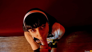 Отвязная монашка в горячем хэллоуинском секс-аде