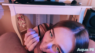 Aqua Ri обнажает страсть: горячий момент с боди-артом спермы