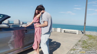 Горячее авто-приключение с развратной телкой