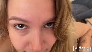 Горячий минет с финалом на лицо – сочный экшен в 4K