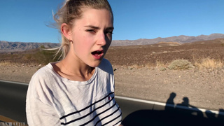 Развратная поездка в Лас-Вегас – отчаянный минет и жесткая ебля в машине