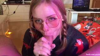 Шаловливые игры с милашкой и финальный кремпай