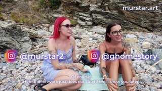 Две горячие незнакомки на пляже: страстный лесбийский секс за 5 минут