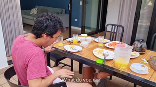 Наивная супруга дала добро на жёсткий тройничок