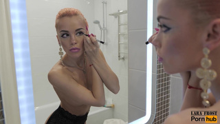 Lara Frost - [LaraFrost.com] - BTS - Depraved Gymnast Lara Frost makes herself a Makeup before Shooting in a Porn Movie (Funny) - 1080p.mp4