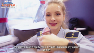 Секс с проводницей в поезде: горячее видео с развратной стюардессой РЖД