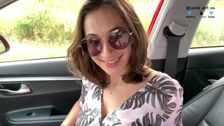 Попутчица отблагодарила: жесткий минет в салоне авто