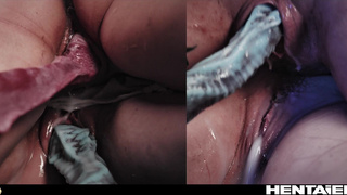 Ахуеть, 7 молодых девок изнасилованы щупальцами Тентакли!