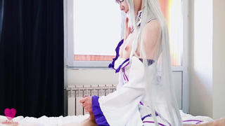 Развратная фантазия с Эмилией и Нацуки в Re:Zero