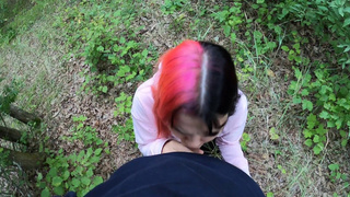 Страстные лесные ласки: горячий минет после нежных ласк