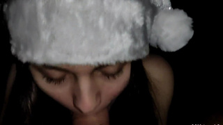 CLOSE UP EYES CONTACT DEEP SENSUAL Xmas BLOWJOB