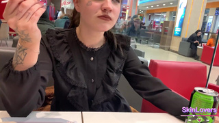 The bitch didn't want to go home, so I fucked her at the mall. With conversations and plot