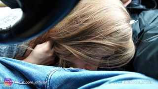 026 home video of a Cute teen girl who wants to suck cock and eat cum while a guy is driving outside.mp4